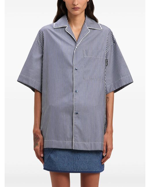 Palm Angels Gestreept Blouse in het Purple