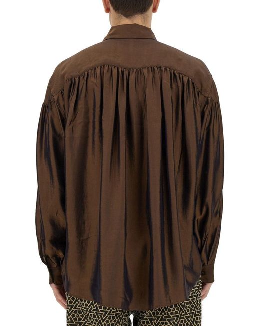 A.I.E. Brown Oversize Shirt for men
