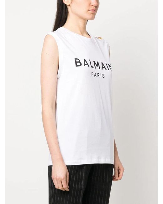 Camiseta de con estampado Balmain de color Black