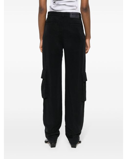 Moschino Black Straight-Leg Cargo Trousers
