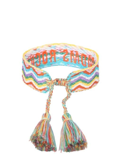 LABEL K White Braided Fabric Bracelet