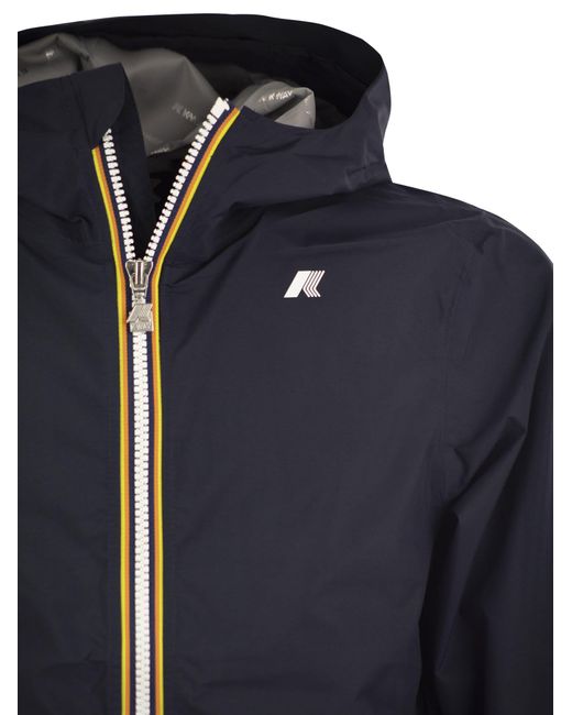 K-Way Blue Jack Stretch Hooded Jacket for men