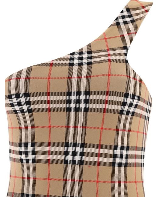 Burberry Candace Check Badeanzug in het Multicolor