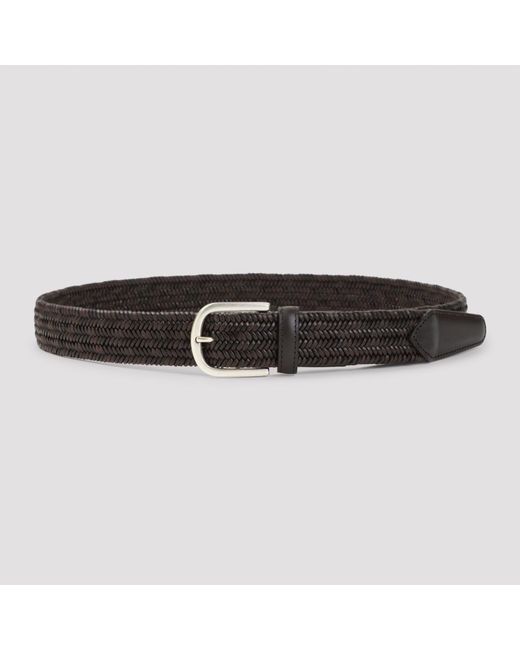Canali Ledergürtel in Black für Herren