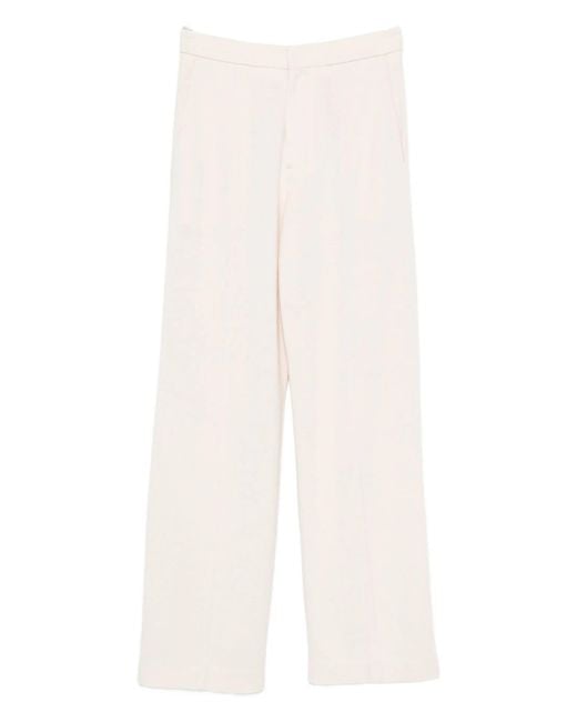 Forte_forte White Wool High Waist Pants