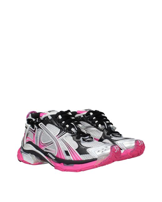 Balenciaga Purple Runner Sneakers Fabric/Fluorescent