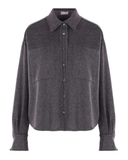 Camicia di Brunello Cucinelli in Gray