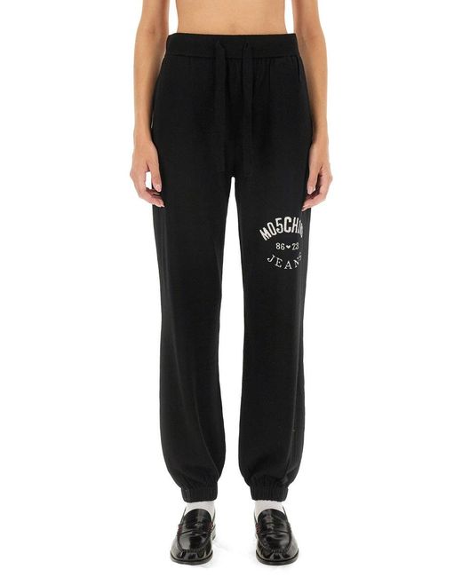 Moschino Black Jogging Pants With Logo