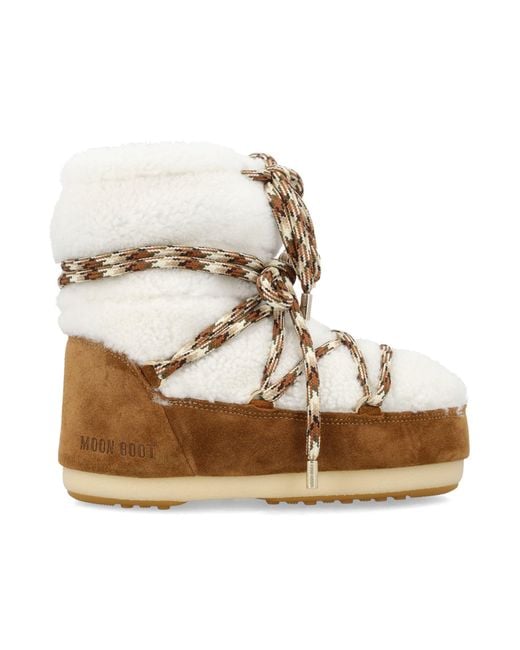 Moon Boot White Low Classic Icon Shearling for men