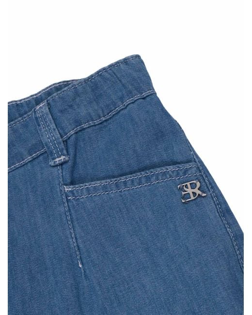 Ermanno Scervino Blue Pantaloni Chambray Chambr