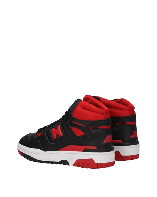 New Balance Nieuwe Balans Sneakers 650 Men Leather Black/red voor heren