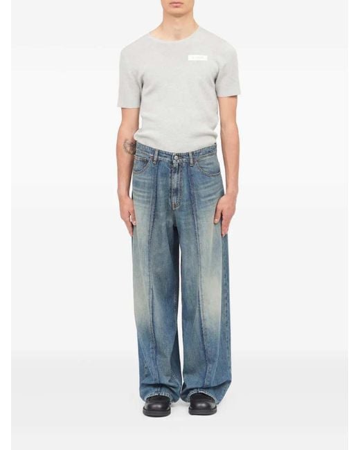 MM6 by Maison Margiela Blue Jeans With Inserts for men