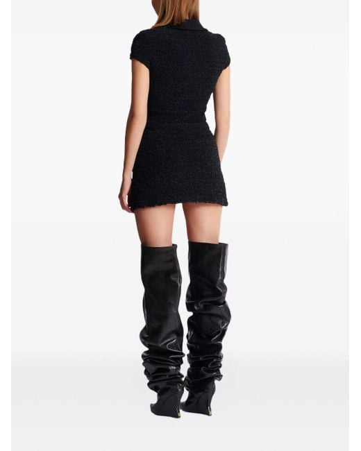 Balmain Black Tweed Mini Skirt
