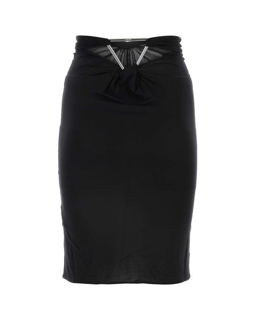 Coperni Black Midi Skirt Triangle