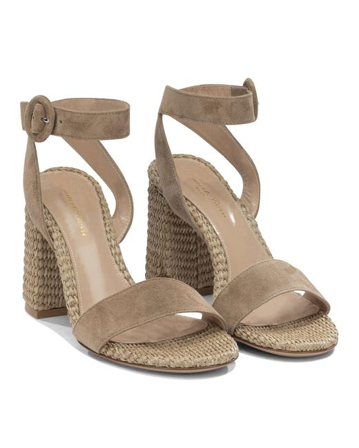 Gianvito Rossi Metallic "Luana 85Mm" Heeled Sandals