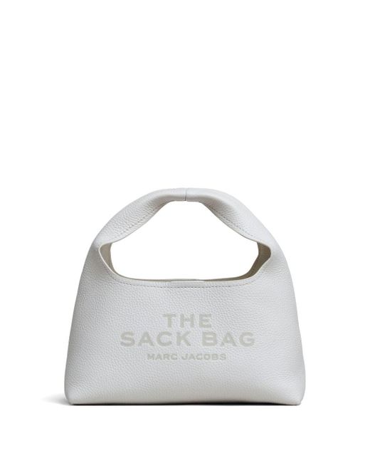 Marc Jacobs White Die Mini -Sack -Lederhandtasche