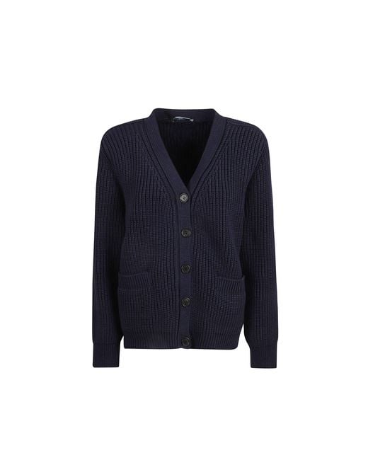 Cárdigan de algodón Prada de color Blue