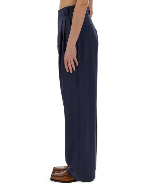 Alysi Blue Canvas Pants