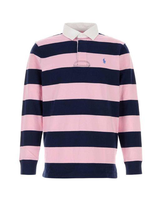 Polo Ralph Lauren Blue Embroidered Cotton Polo Shirt