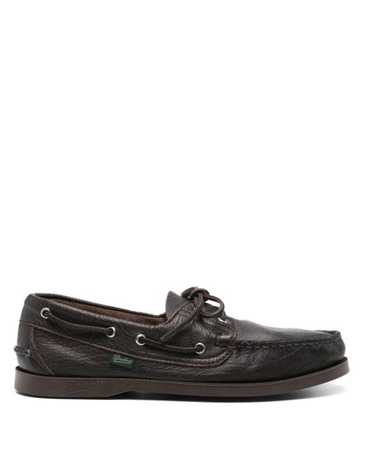 Paraboot Black Barth Leather Loafers