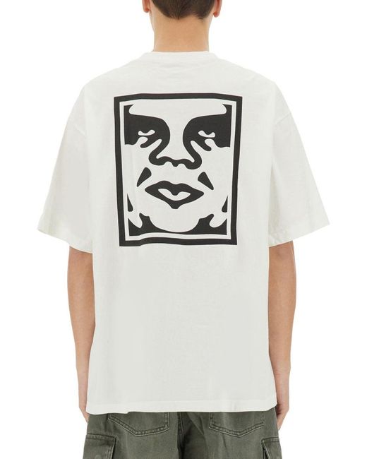 Obey White Icon Face Tshirt for men