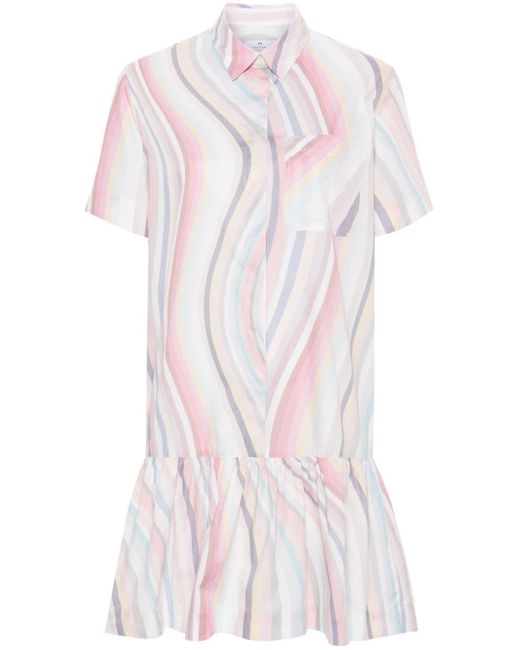 Paul Smith White Striped Shirt Dress