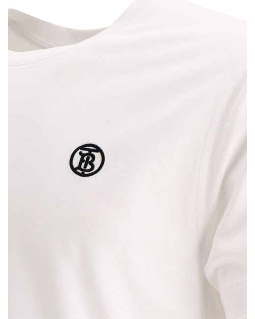 Burberry "parker" T -shirt in het White voor heren