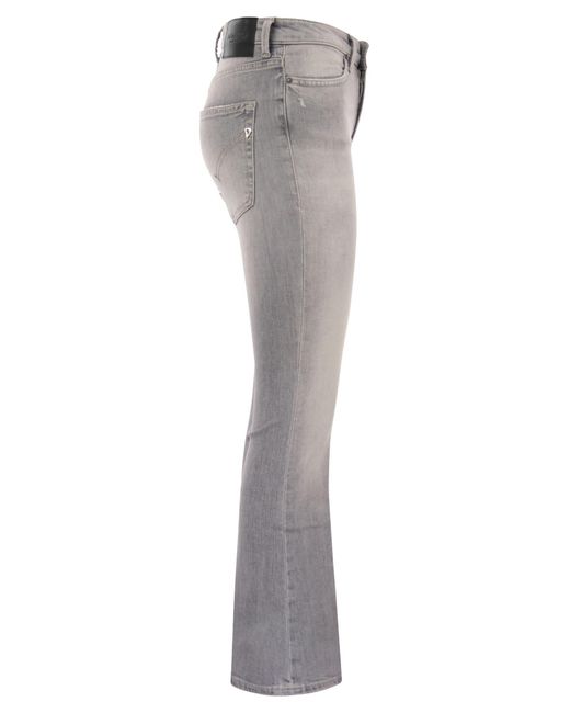 Jeans de bootcut super-skinny de Mandy en denim extensible Dondup en coloris Gray