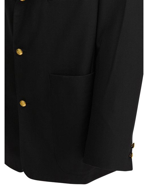 Blazer en laine Beams Plus en coloris Black