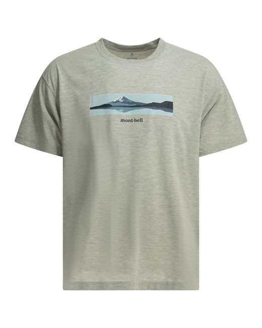 Montbell Gray Polyester T-Shirt