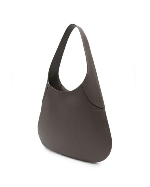 Khaite Gray Joan Large Leather Hobo Bag