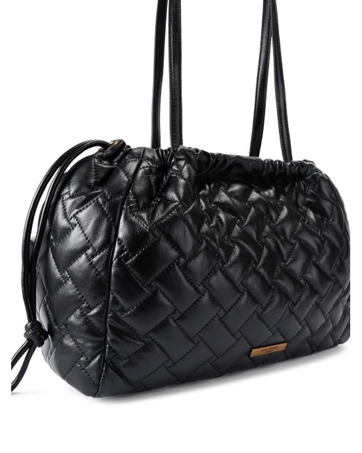Kurt Geiger Black Kensington Gesteppte Beuteltasche