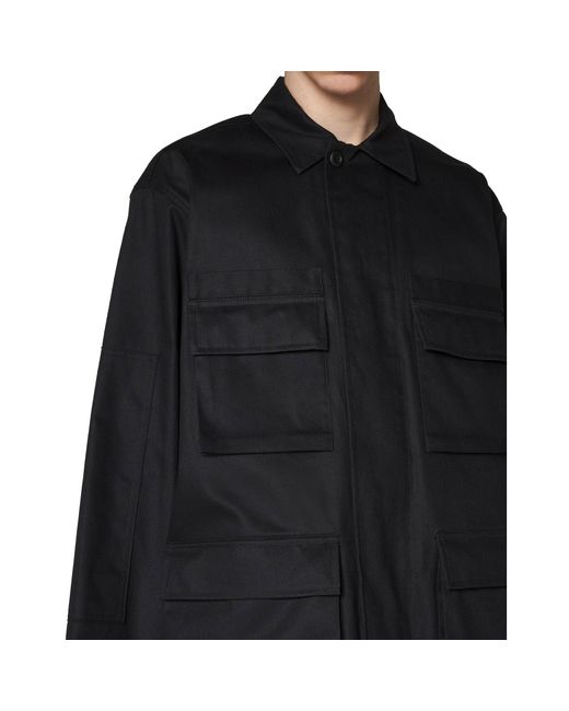 Balenciaga Black Multi-pocket Cargo Shirt Jacket for men