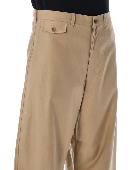 Comme des Garçons Natural Wide-Leg Cotton Trousers for men