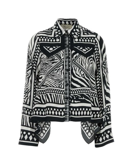 Blumarine Black Regular Printed Shirt