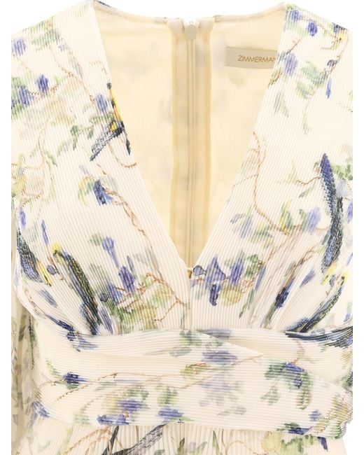 Robe plissée Zimmermann en coloris Natural