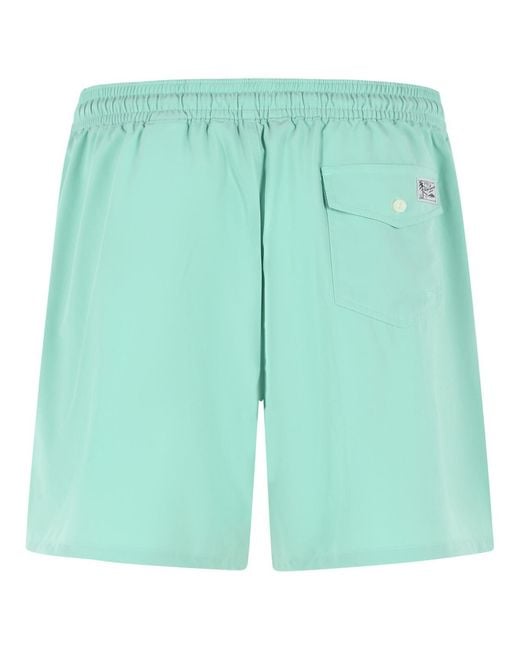 Polo Ralph Lauren Green 'Traveler' Stretch Polyester Swimsuit for men