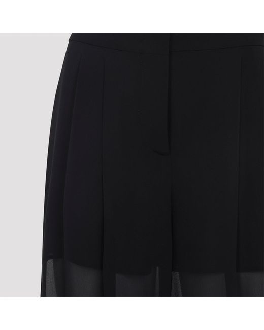 Alberta Ferretti Blue Georgette Pants