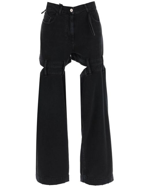 Jeans 'Ashton' Con Maxi Cut Out di The Attico in Black