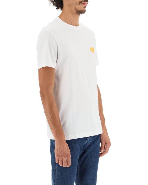 Normales weißes T -Shirt Versace pour homme en coloris White