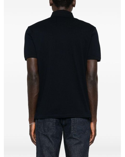 Emporio Armani Black Logo Cotton Polo Shirt for men