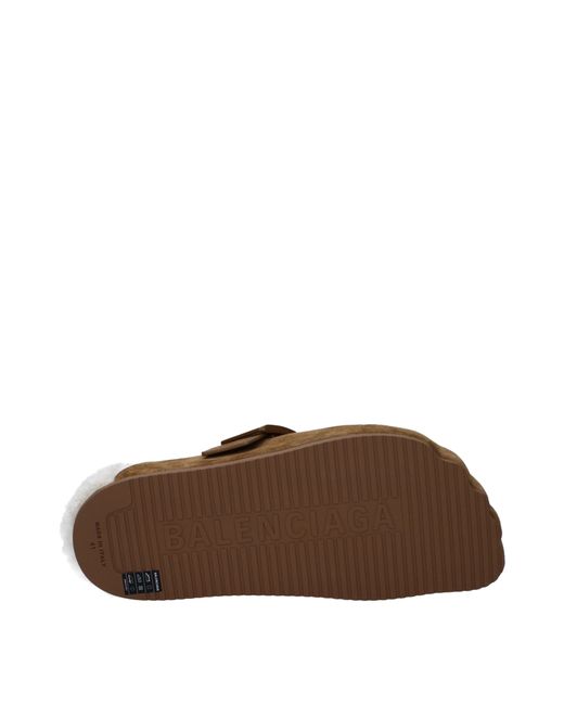 Balenciaga Brown Slippers And Hooves Suede/Optical