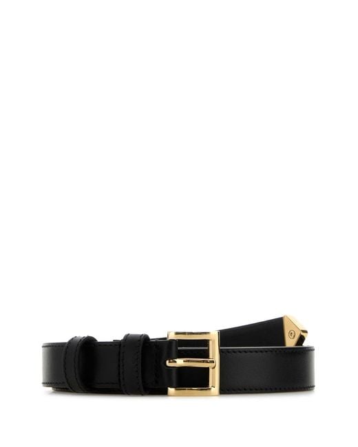 Prada Black Leather Belt