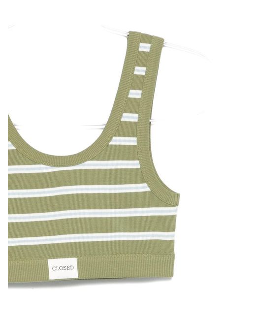 Closed Green Cotton Bralette Bra