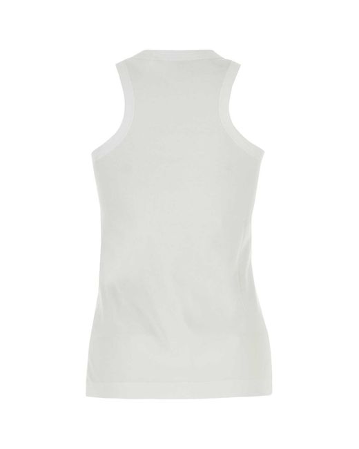 Stella McCartney White Cotton Tank Topa