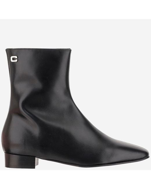 CAREL PARIS Black Aiglon 24 Leather Ankle Boots