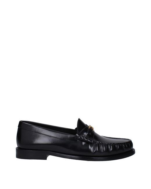 Céline Black Triomphe Moccasins/ Leather