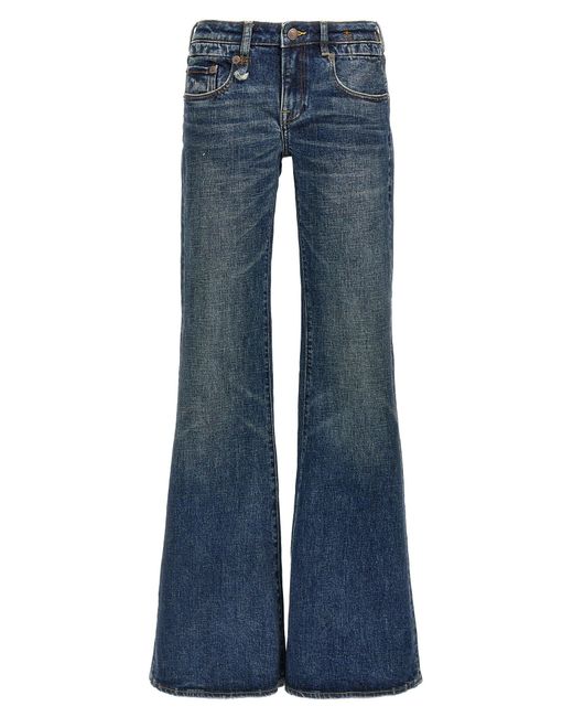 R13 'overflow Boy Flare' Jeans in het Blue