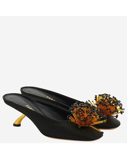 Ferragamo Brown Pumps Sculpted Heel