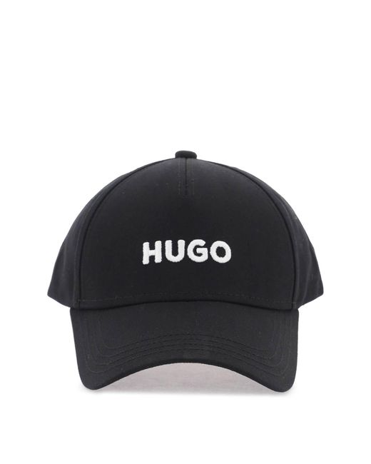 "Jude Capas de béisbol de logotipo bordado con HUGO de hombre de color Black
